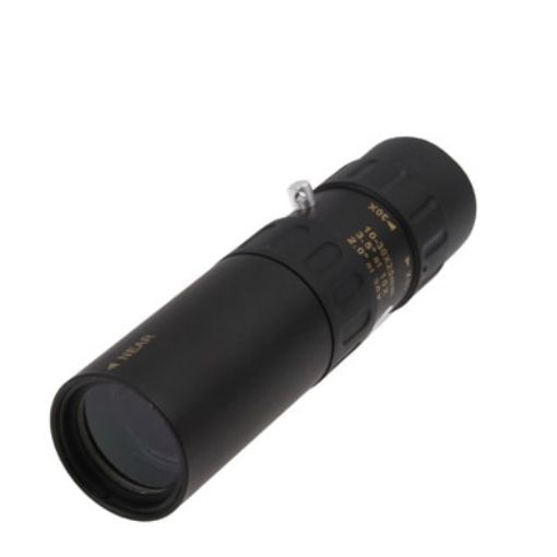 Compact 10-30x25mm Black Monocular for Backpacking/Hiking - 1