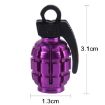 Universal Bicycle Tire Valve Caps - 4 PCS (Purple) - 2