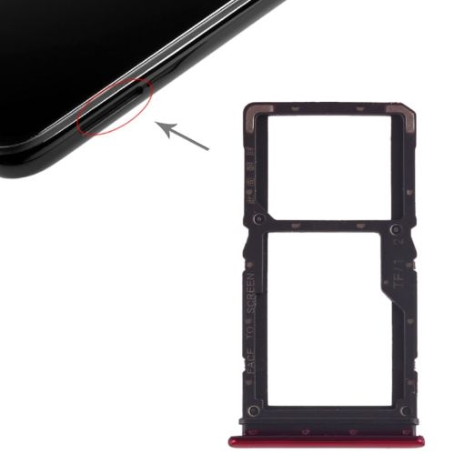 Red SIM Card Tray & Micro SD Tray for Xiaomi Redmi Note 7/Pro - 1