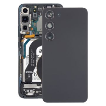 Samsung Galaxy S23 OEM Glass Back & Camera Lens Cover (Black) - 1