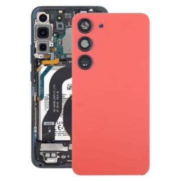 Samsung Galaxy S23 SM-S911B OEM Red Glass Battery & Lens Cover - 1