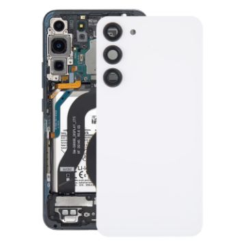 Galaxy S23+ SM-S916B OEM Back Cover with Camera Lens (White) - 1