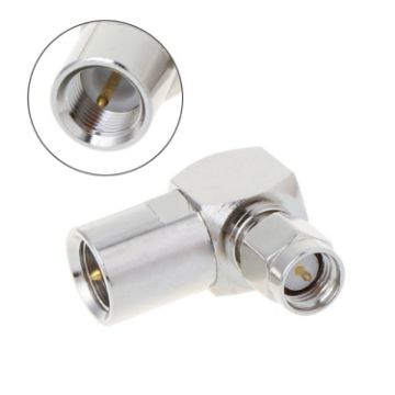 SMA Male to FME RF Plug Right Angle Coaxial Cable Adapter - 1