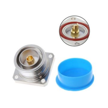 L29 7/16 Din Female Jack RF Coaxial Adapter with Flange Deck - 1