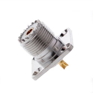 SO239 UHF Female Panel Mount Chassis Flange Adapter Cover - 1