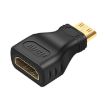 Mini HDMI Male to HDMI Female Adapter, Gold Plated (Black) - 2