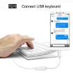 USB 2.0 AF to Micro USB 5 Pin Adapter Cable with OTG, 15cm (White) - 6