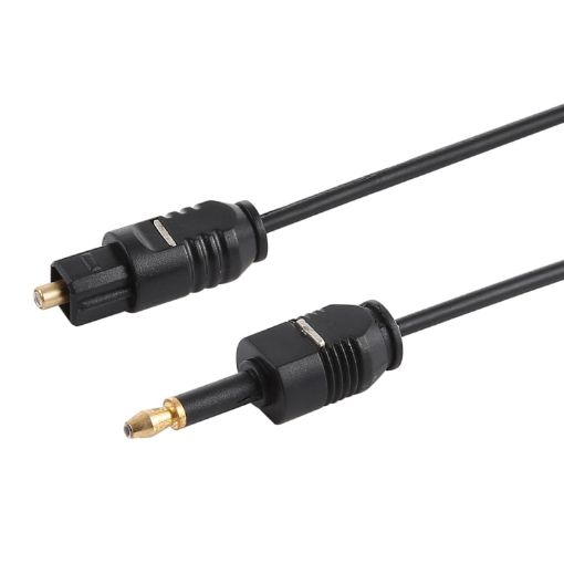 TOSLink to 3.5mm Digital Optical Audio Cable, 0.8m, Black - 1
