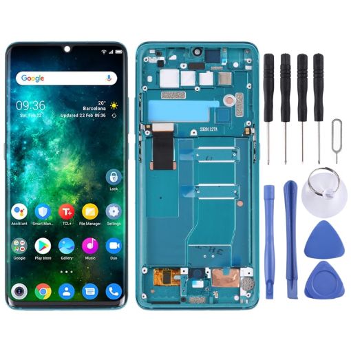 TCL 10 Pro Green LCD Screen & Digitizer Assembly with Frame - 1