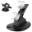 USB Charging Dock Station/Stand for PS4 Controllers (2 Pack, Black) - 1