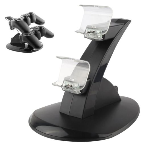 USB Charging Dock Station/Stand for PS4 Controllers (2 Pack, Black) - 1