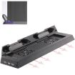 Dual Cooling Fan USB Stand & Controller Holder for PS4 Console (Black) - 1