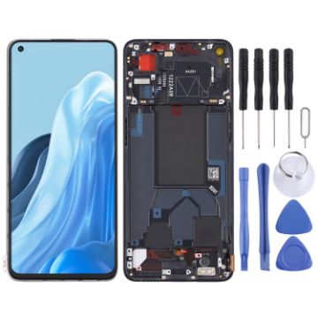 OPPO Reno7 5G China PFJM10 LCD Screen Assembly with Frame (Black) - 1