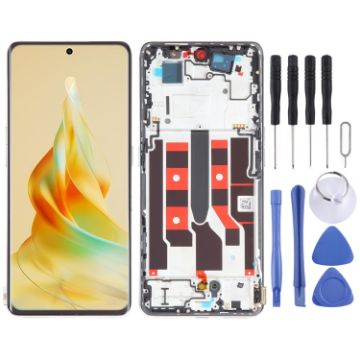Original OPPO Reno8 T 5G LCD Screen & Digitizer with Frame (Gold) - 1