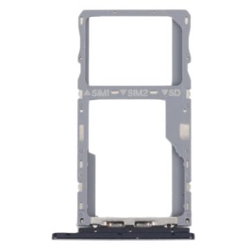 TCL 10 SE T766H Original SIM & Micro SD Card Tray (Black) - 1