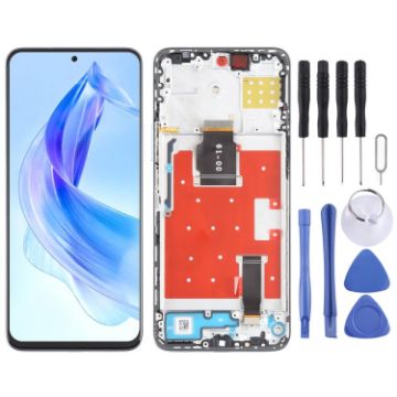 For Honor 90 Lite LCD Screen Digitizer Full Assembly Silver - 1