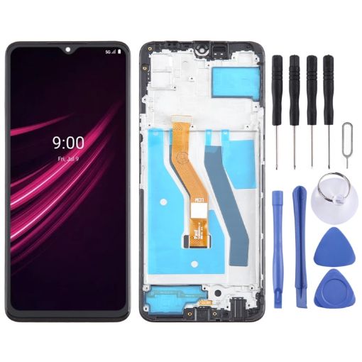 T-Mobile REVVL V+ 5G LCD Screen Digitizer Assembly (Black) - 1