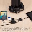 18cm Micro USB OTG 4-Port Hub Cable for Various Smartphones (Black) - 6