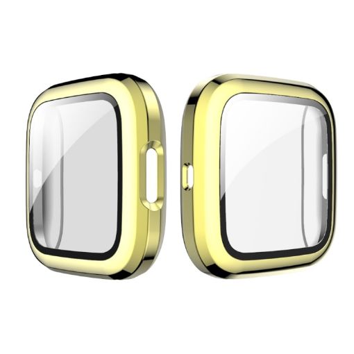 Fitbit Versa 2 Gold Plating PC Shell + Tempered Glass Film - 1