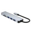 Type C Dock: 3 USB, SD/TF, HDMI - 6 in 1 Hub - 1