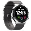 N58 IP67 1.28" Touchscreen Smart Watch - Leather Silver Finish - 1