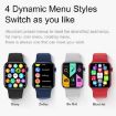 I7 Mini Smart Watch, 1.62" Color Screen, IP67 Waterproof, Blue - 5