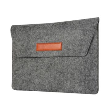 15" Black Felt Liner Notebook Protective Computer Bag Cover - 1