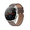 T3 IP68 1.36" Leather Watchband Smart Watch - Brown Color Screen - 1