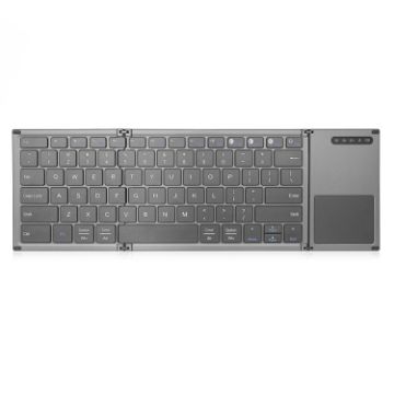 Ultra-thin Wireless Bluetooth Keyboard: B066S, Three Fold, Multi-function - 1