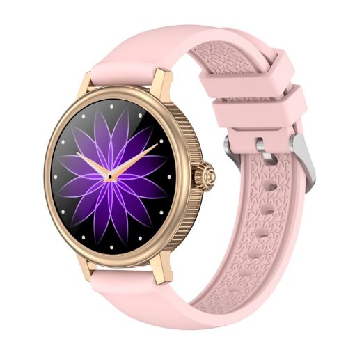 CF90 Color Screen Smart Watch with 1.19" Silicone Band (Pink) - 1