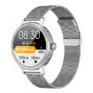 CF90 Smart Watch: Silver Steel Band, 1.19" Color Screen - 1