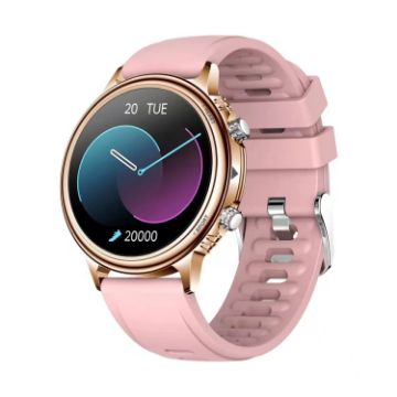 CF85 Pink Silicone Smart Watch 1.32" Color Screen Watchband - 1