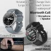 CF85 Silver Smart Watch 1.32" Color Screen with Silicone Band - 3