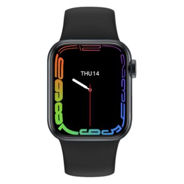 M SEVEN MAX 1.92" Black Smart Watch with Color Screen & Silicone Band - 1