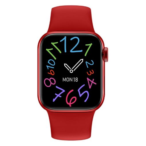 M SEVEN MAX 1.92" Smart Watch, Silicone Band, Color Screen, Red - 1