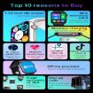 LY008 Max Smart Watch: 1.9" Silicone Band, Color Screen (Blue) - 4