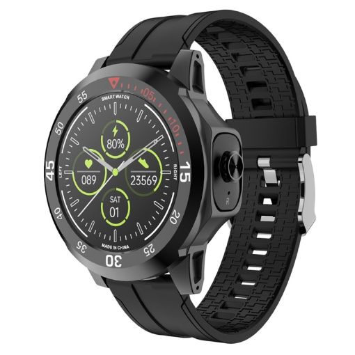 N16 1.28" Smart Watch, Heart Rate/Blood Pressure Monitor, Black - 1
