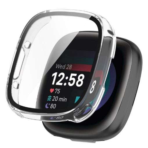 Fitbit Sense 2 Toughened Film Protective Case (Transparent) - 1