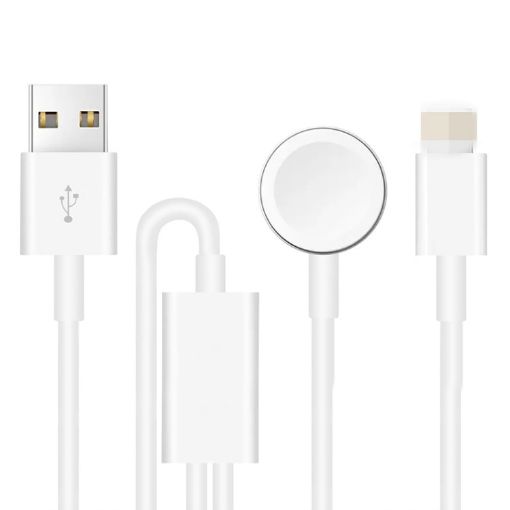 2 in 1 USB Magnetic Charging Cable for Apple Watch & iPhone, 1.2m - 1