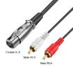 JUNSUNMAY RCA Male to XLR Female Audio Cable, 0.15m Length - 3