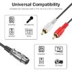 JUNSUNMAY RCA Male to XLR Female Audio Cable, 0.15m Length - 5