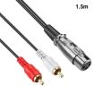 JUNSUNMAY 1.5m 2 RCA Male to XLR Female Audio Cable - 1