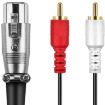 JUNSUNMAY 1.5m 2 RCA Male to XLR Female Audio Cable - 2