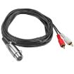 JUNSUNMAY 1.5m 2 RCA Male to XLR Female Audio Cable - 4