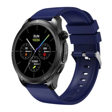 E420 Smart Watch, 1.39" Color Screen, Heart/BP Monitoring, Blue Strap - 1