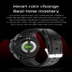 E420 1.39" Smart Watch, Leather Strap, Heart/BP Monitoring (Brown) - 5