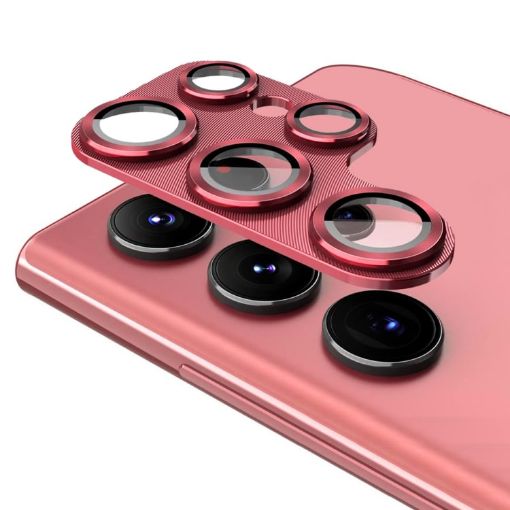 Samsung Galaxy S23 Ultra ENKAY Red Camera Lens Tempered Glass 9H - 1