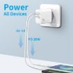 NORTHJO NOPD2002 PD20W USB-C + QC 3.0 Dual Fast Charger (White) - 2