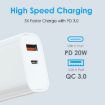 NORTHJO NOPD2002 PD20W USB-C + QC 3.0 Dual Fast Charger (White) - 4