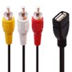 JUNSUNMAY 0.2m USB to 3 RCA Male Audio Video Splitter Cable - 2